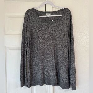Old Navy XXL black marble/Gray Long Sleeve Top